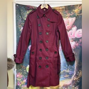 Burberry Burgundy Trench Coat